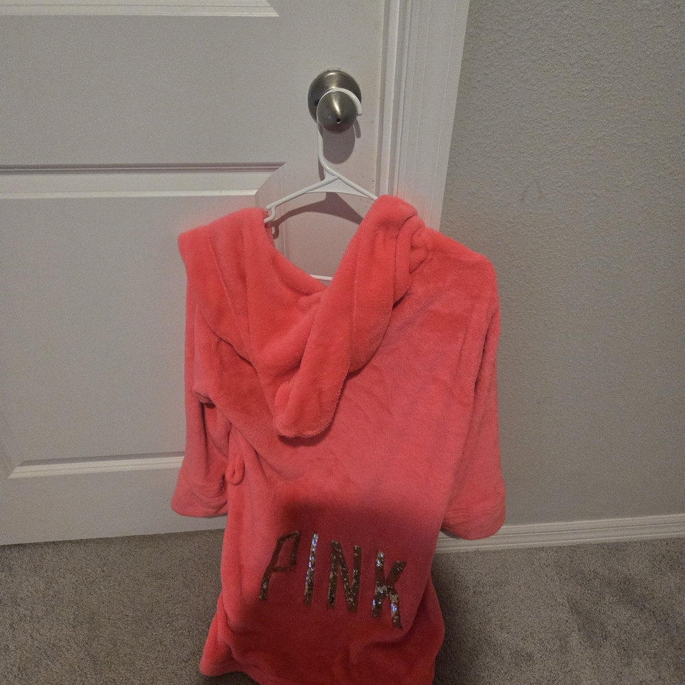 PINK Victoria's Secret Pink And Gold Sequin Robe XS